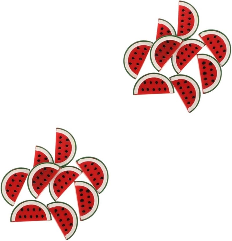 Minkissy 20 Pcs Miniature Watermelon Slice Charms For Crafts Phone Case Decoration 2 Pack - Image 1